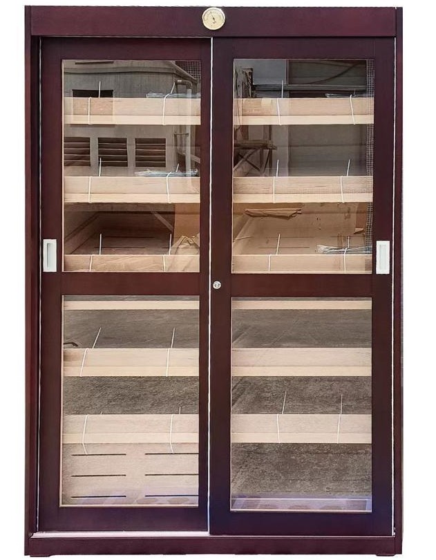 Cigar Humidor Cabinet with Sliding Door & Lock